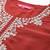 Women Rust Yoke Design Zari Kurta with Trousers & Dupatta