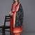 Women Rust Yoke Design Zari Kurta with Trousers & Dupatta