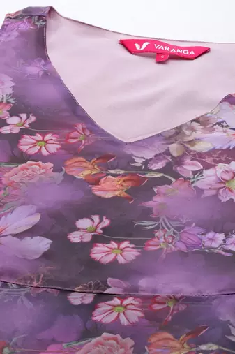 Floral Printed Regular Kurta with Trousers