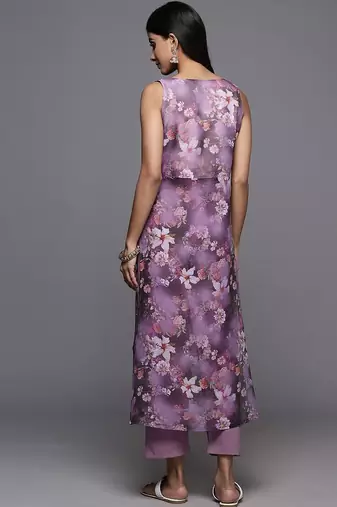 Floral Printed Regular Kurta with Trousers
