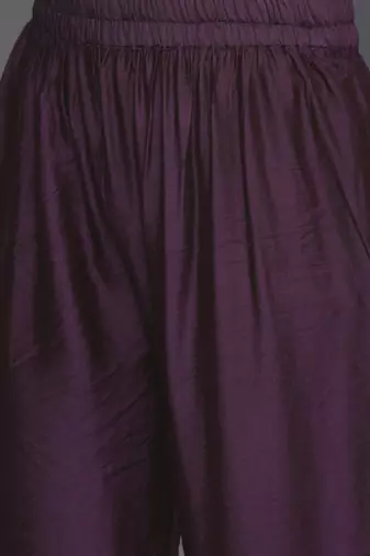 Printed Chanderi Silk Kurta with Trousers & Dupatta