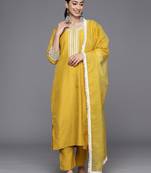 Women Ethnic Motifs Embroidered Thread Work Kurta with Trousers & With Dupatta