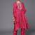 Striped Thread Work Chanderi Silk Kaftan Kurta with Trousers