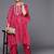 Striped Thread Work Chanderi Silk Kaftan Kurta with Trousers