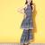 Women Leheriya Printed Mirror Work Kurta with Sharara & With Dupatta