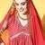 Women Red Leheriya Embroidered Empire Kurta with Trousers & With Dupatta