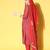Women Red Leheriya Embroidered Empire Kurta with Trousers & With Dupatta