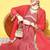 Women Red Leheriya Embroidered Empire Kurta with Trousers & With Dupatta