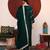 Women Green Yoke Design Mirror Work Kurta with Trousers & Dupatta
