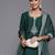 Women Green Ethnic Motifs Embroidered Kurta with Trousers & With Dupatta