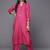 Women Pink Bandhani Printed Sequinned Kurta with Trousers