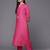 Women Pink Bandhani Printed Sequinned Kurta with Trousers