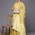 Women Yellow Striped Mukaish Kurta with Sharara & With Dupatta