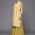 Women Yellow Striped Mukaish Kurta with Sharara & With Dupatta