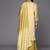Women Yellow Striped Mukaish Kurta with Sharara & With Dupatta