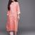 Women Coral Bandhani Printed Kurta with Trousers