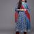 Women Blue Ethnic Motifs Printed Angrakha Gotta Patti Kurta with Trousers & With Dupatta