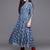 Women Blue Ethnic Motifs Printed Angrakha Gotta Patti Kurta with Trousers & With Dupatta