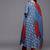 Women Blue Ethnic Motifs Printed Angrakha Gotta Patti Kurta with Trousers & With Dupatta