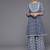 Women Blue Floral Printed Gotta Patti Pure Cotton Kurta with Sharara