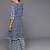 Women Blue Floral Printed Gotta Patti Pure Cotton Kurta with Sharara