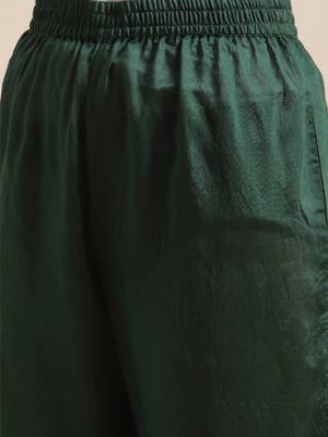 Green & Gold-Coloured Gotta Patti Kaftan Kurta With Trouser 3