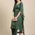 Green & Gold-Coloured Gotta Patti Kaftan Kurta With Trouser