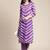 Women Violet Printed Panelled Kurta with Trousers
