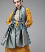 Creamy Mustard Yoke Design Kurta Set