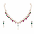 Pearl necklace & earrings set with ruby & emerald stones drop pearl pendant, cz star motif, matching earrings set.