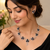 Black freshwater pearl floral necklace & earrings set silver-tone, cz accents, floral cluster design, women's jewellery.