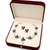 Black freshwater pearl floral necklace & earrings set silver-tone, cz accents, floral cluster design, women's jewellery.