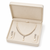 Pearl & cz crystal necklace & earrings jewellery set teardrop pearl pendant, cz stone accents, drop earrings included.