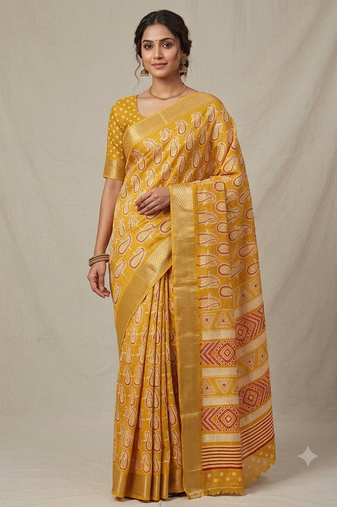 desiger Cotton silk saree 