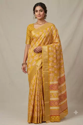 new desiger Cotton silk saree 