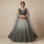 Grey embroidered lehenga choli dupatta