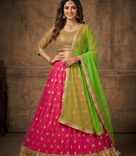 Rani pink embroidered lehenga choili 