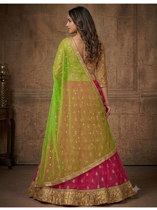 Rani pink embroidered lehenga choili  3