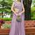 Pink zari sequence beads embroidery work half sarees for women's