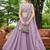 Pink zari sequence beads embroidery work half sarees for women's