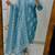 Floral Printed Pure Cotton V Neck Kurta Trouser & Dupatta Set
