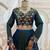 Teal Embroidered and Mirror Work Rayon Navratri Lehnga Choli