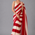 Red printed satin saree with blouse