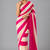 Pink printed satin saree with blouse