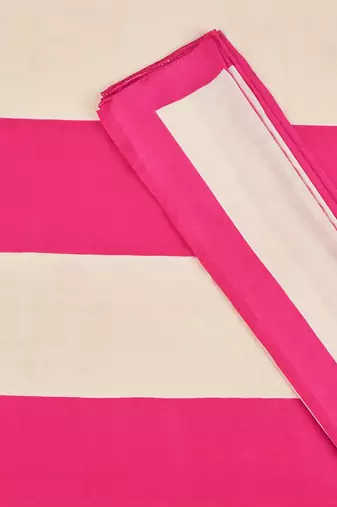 Pink printed satin saree with blouse