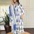 Floral Printed Pure Cotton V Neck Kurta Trouser & Dupatta Set