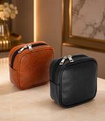Makeup pouches coin purse cosmetic bag earring travel organizer for lipstick jewelry earphones & other items ten & black