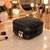Makeup pouches coin purse cosmetic bag earring travel organizer for lipstick jewelry earphones & other items ( black)