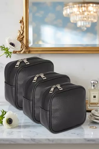Makeup pouches coin purse cosmetic bag earring travel organizer for lipstick jewelry earphones & other items ( black)