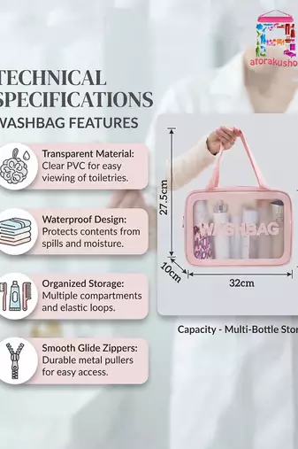 Cosmetic bag makeup pouches for brush accessories with handle waterprof travel wash bag toiletry storage organizer peach